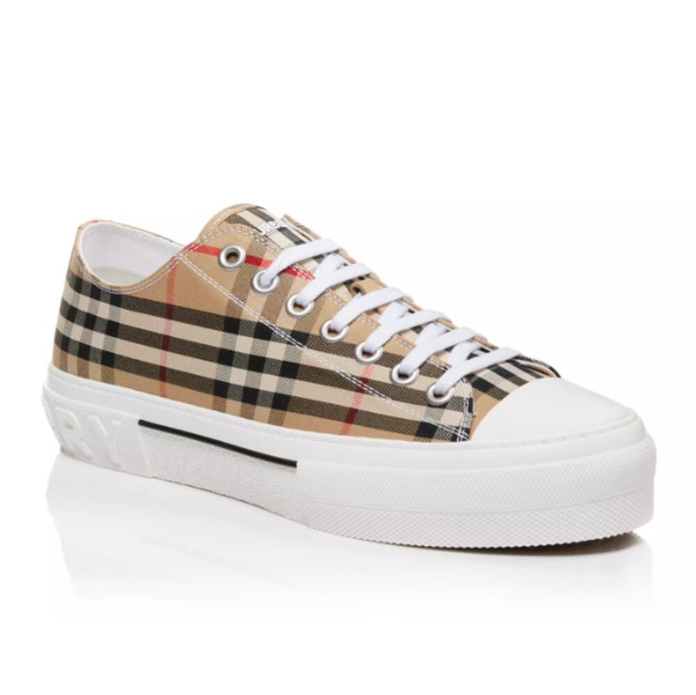 Burberry Archive Beige Jack Vintage Jack Check Low Top Sneakers Size 42 | US 9